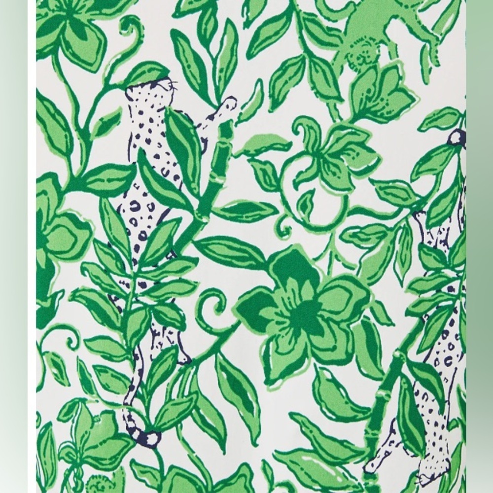 NWT! Lilly Pulitzer Kindra UPF 50+ Dress in Fiddle Leaf Green Lil Escape Plan - Picture 5 of 14